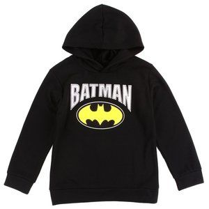 Dc Comics Batman Boys Hoodie Size 4 5 Black Yellow Boy's Batman Top Hoodie